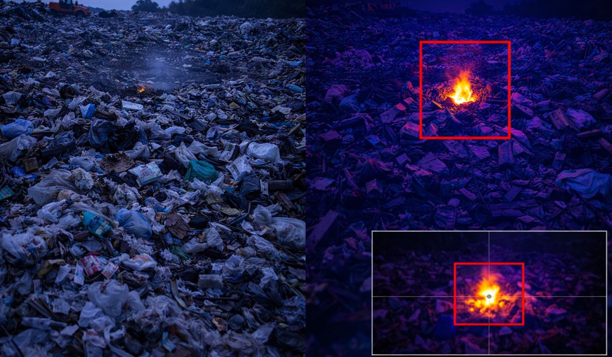 Detekce ohně termokamerou